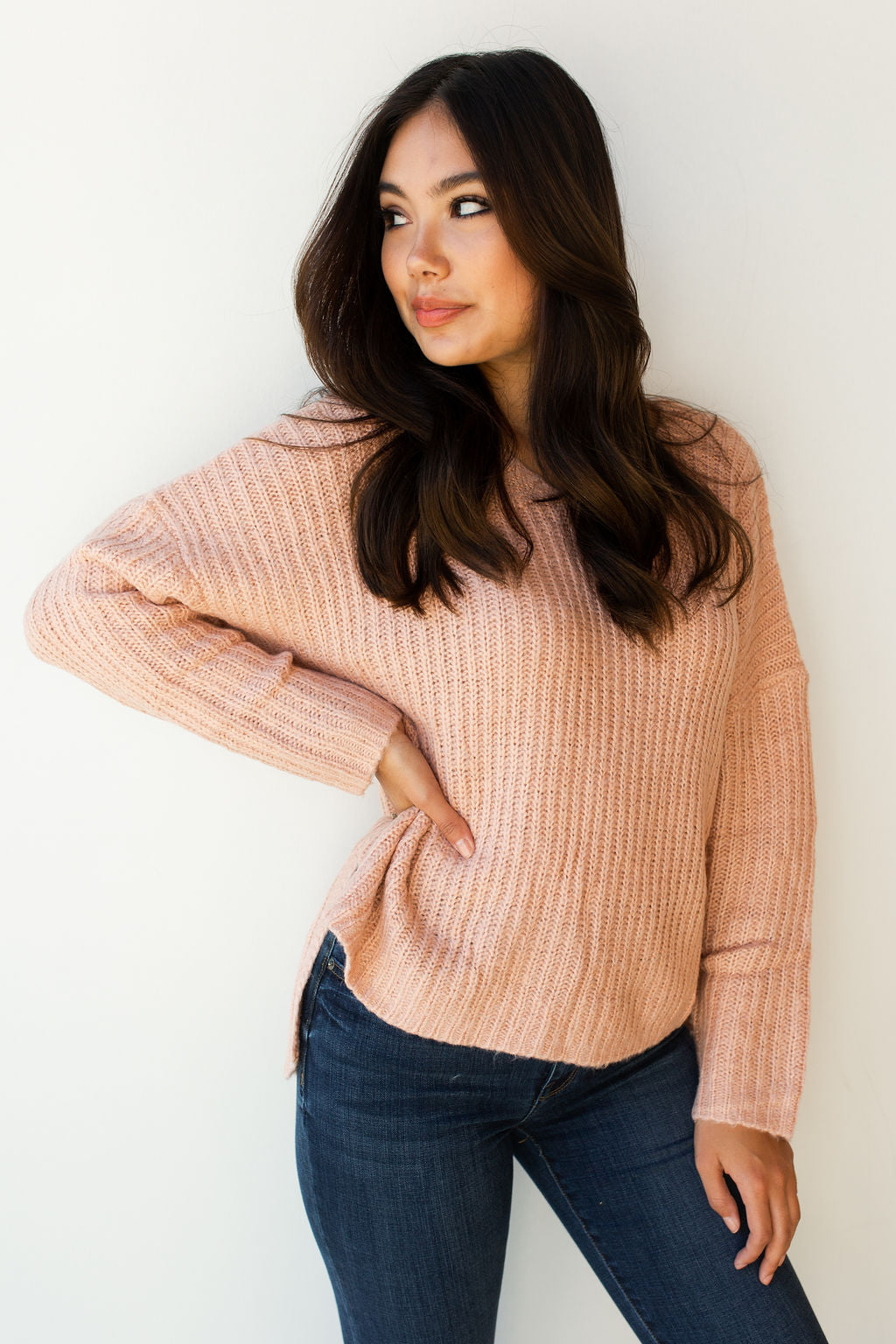 mode, Lina hi low sweater