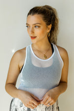 mode, mesh active cropped tank
