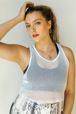 mode, mesh active cropped tank