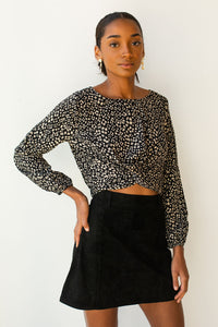 mode, heart of glass crop blouse