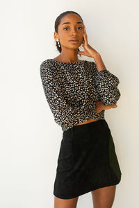 mode, heart of glass crop blouse