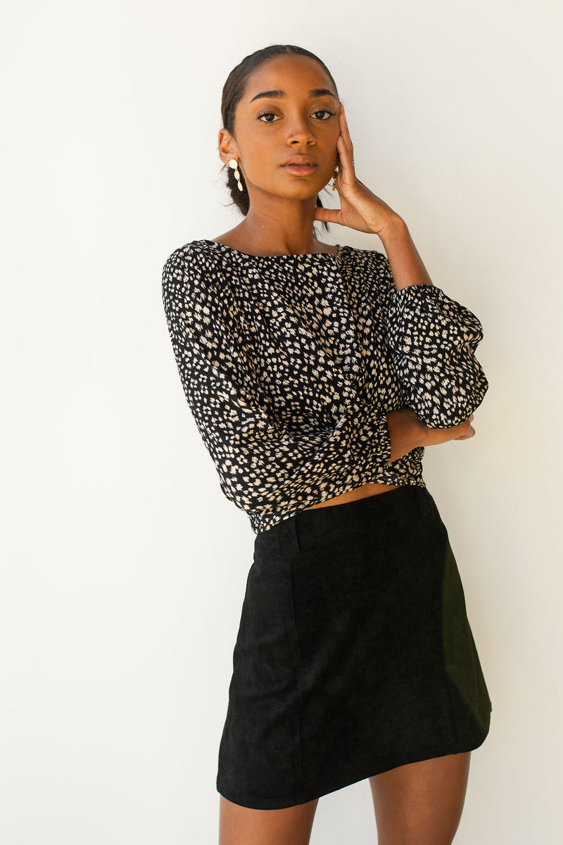 mode, heart of glass crop blouse