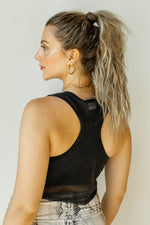 mode, mesh active cropped tank