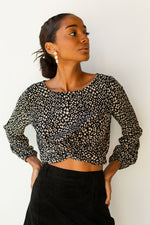 mode, heart of glass crop blouse