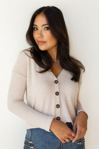 mode, cropped waffle cardi