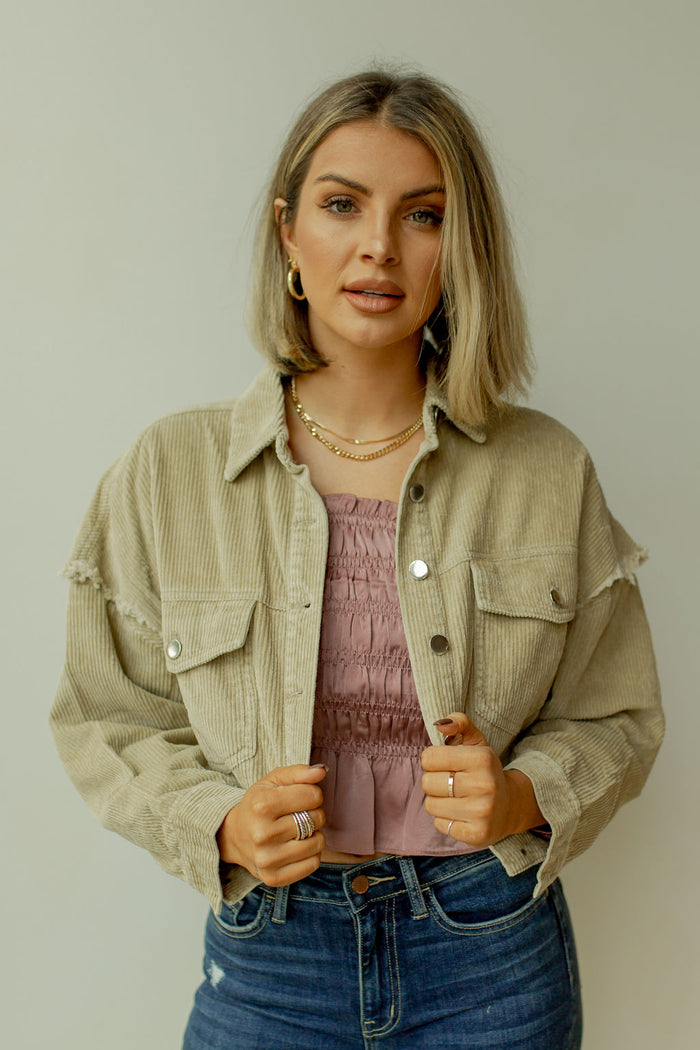 mode, shreddin' cord crop jacket
