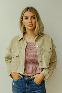 mode, shreddin' cord crop jacket