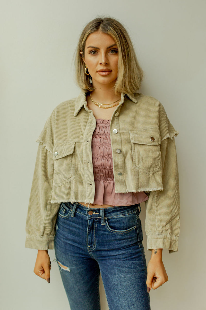mode, shreddin' cord crop jacket