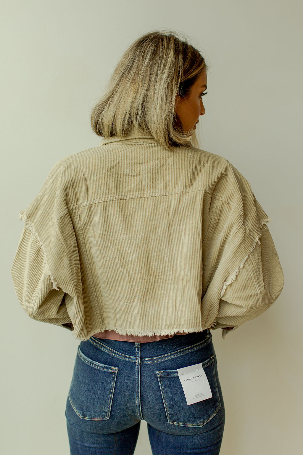mode, shreddin' cord crop jacket