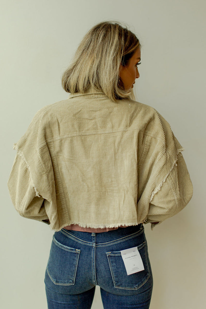 mode, shreddin' cord crop jacket
