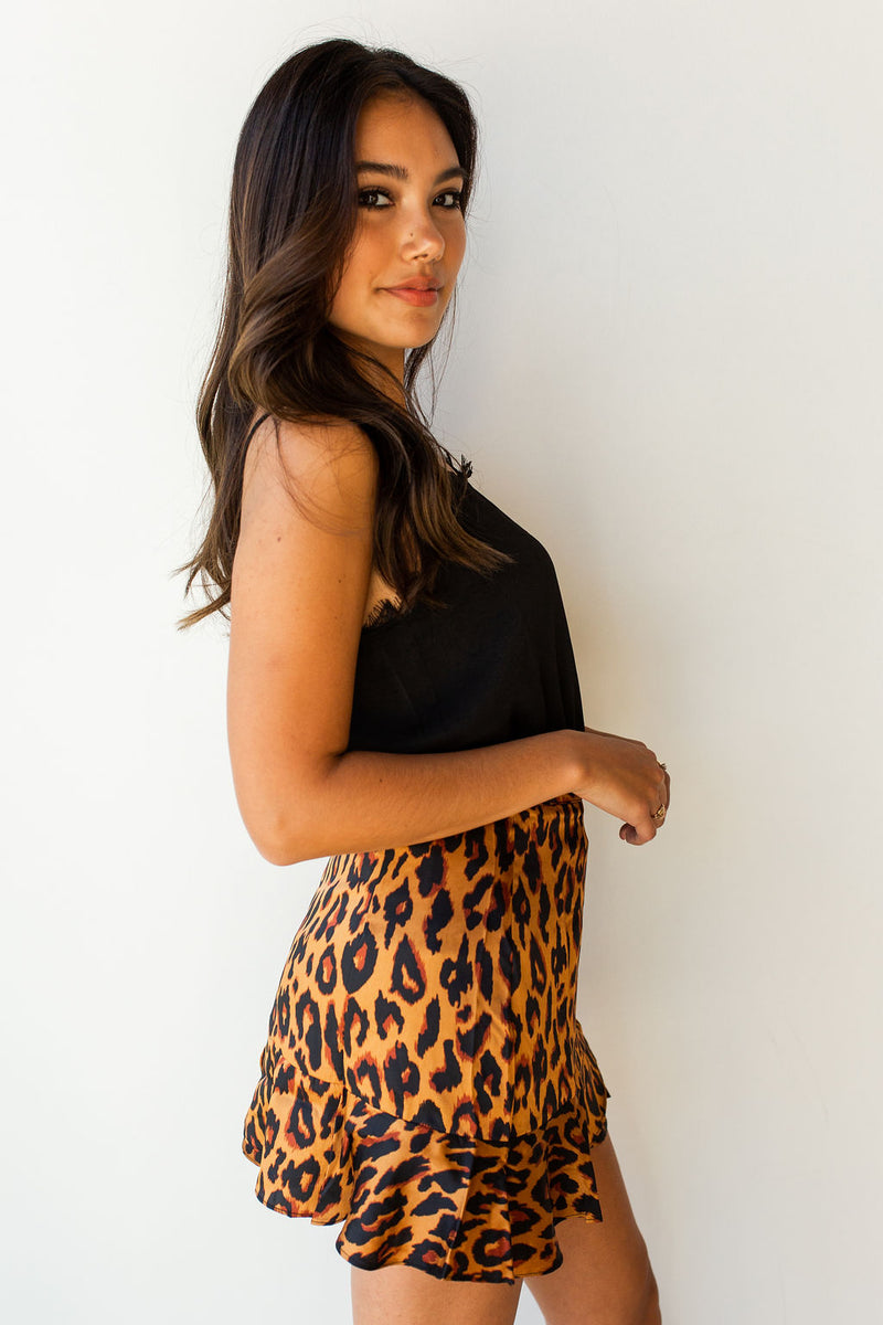 mode, luxe leopard skirt