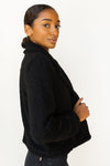 mode, fuzzy jacket w lapel