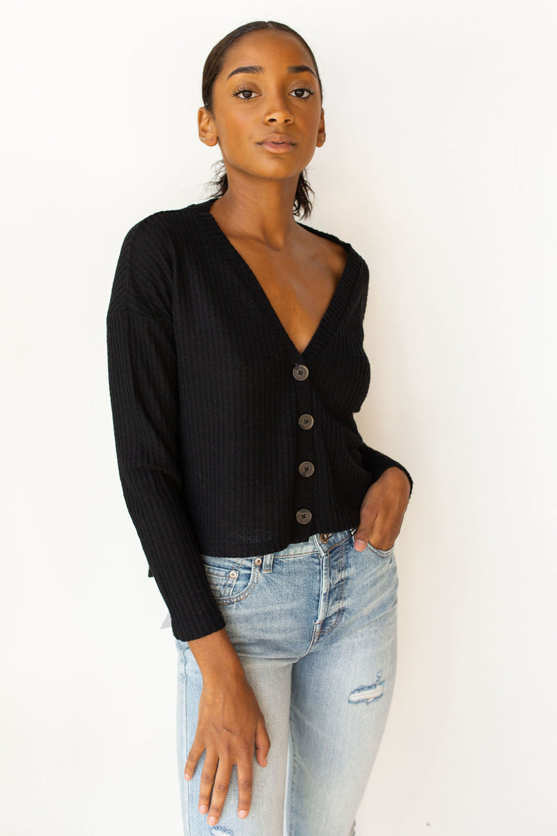 mode, cropped waffle cardi