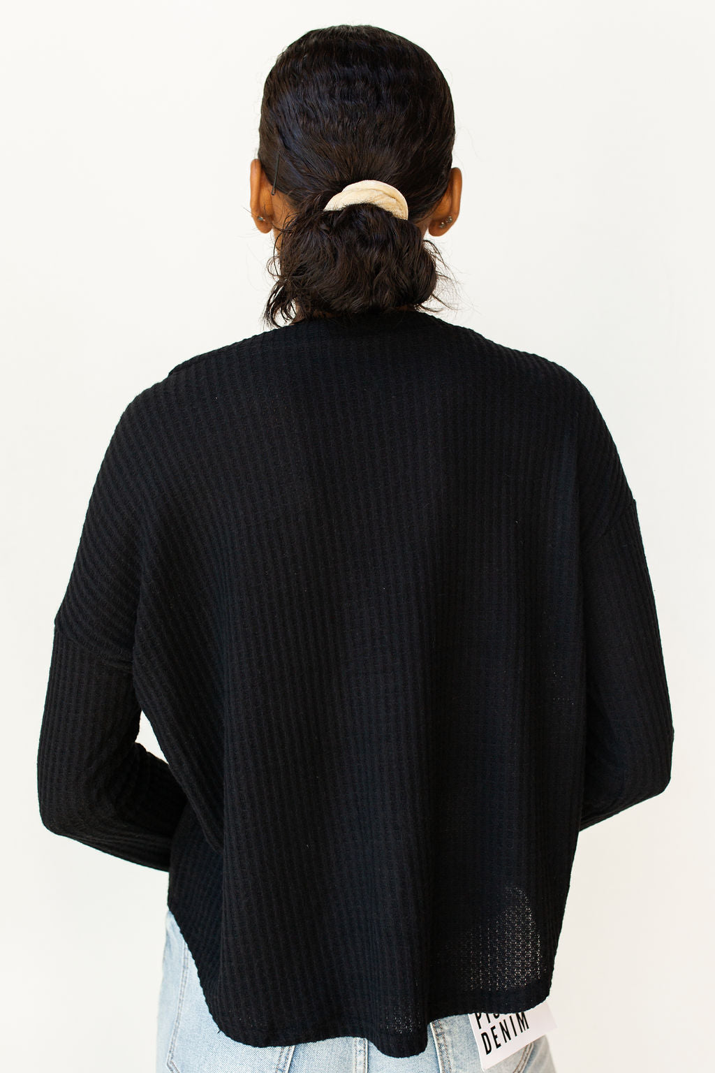 mode, cropped waffle cardi