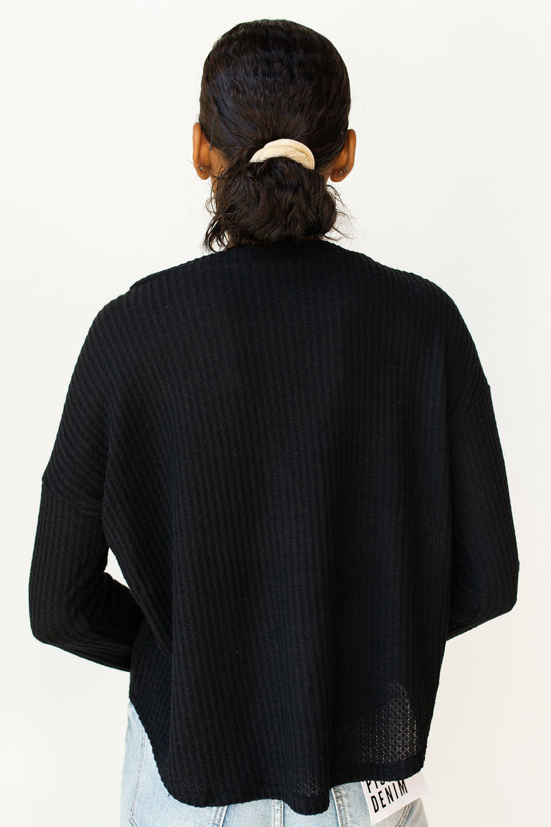 mode, cropped waffle cardi