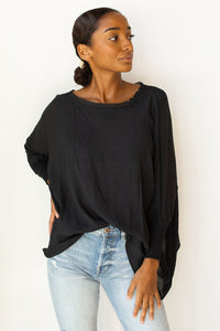 mode, smocked sleeve blouse