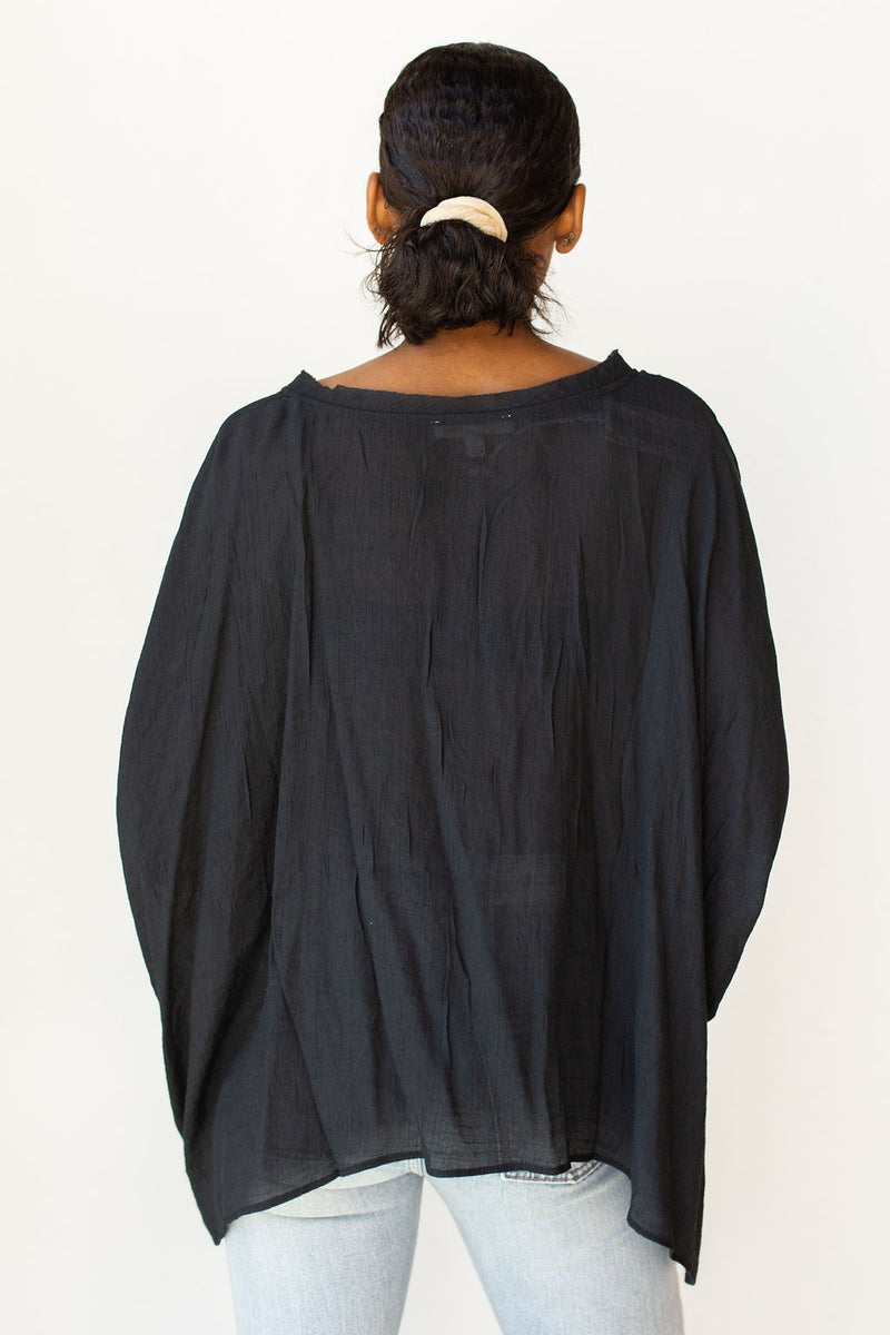 mode, smocked sleeve blouse