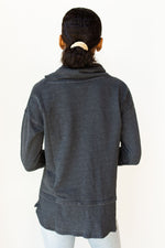 mode, mineral wash cowl neck pullover
