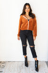 mode, velour puff zip up hoodie