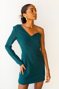 mode, one shoulder dress