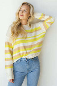 mode, hint of lime sweater