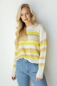 mode, hint of lime sweater