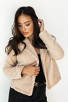 mode, fuzzy jacket w lapel