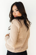 mode, fuzzy jacket w lapel