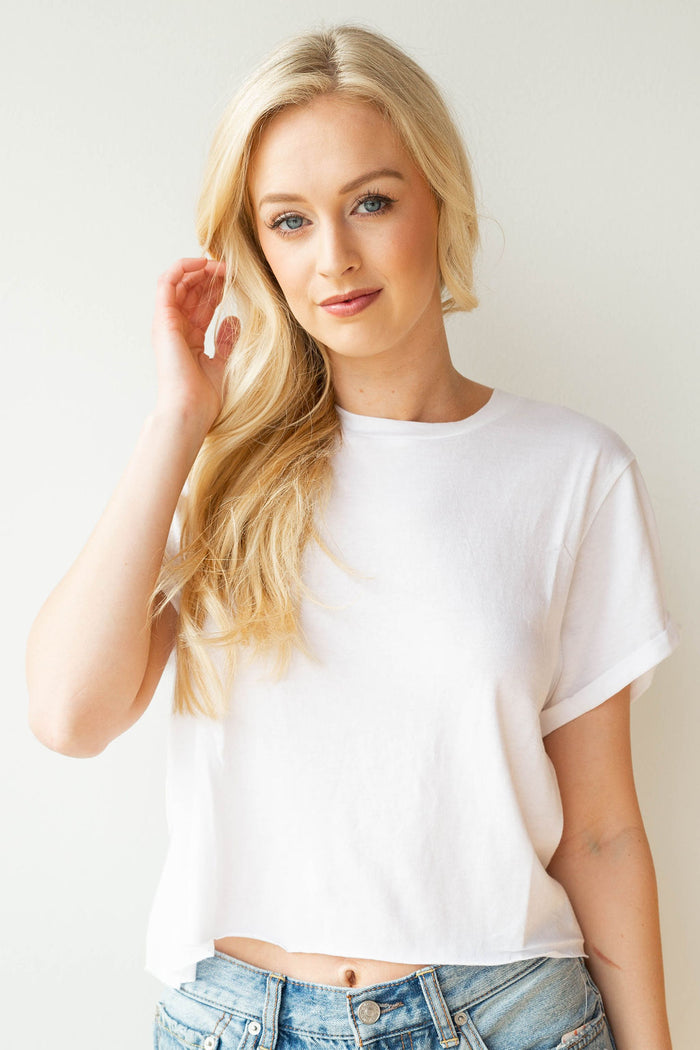 mode, tulip sleeve crop top
