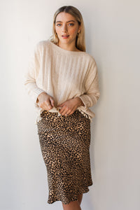 mode, tassel + scallop trim sweater