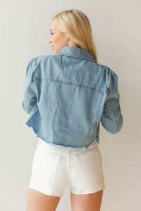 mode, weather change raw edge denim jacket