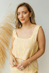 mode, raquel crop woven tank