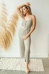 mode, roped up button down jumpsuit