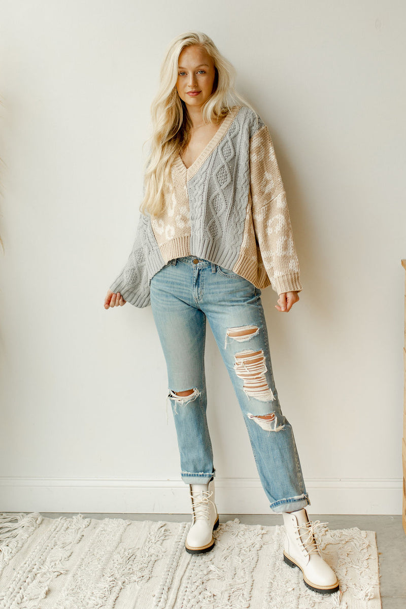 mode, leopards steps sweater