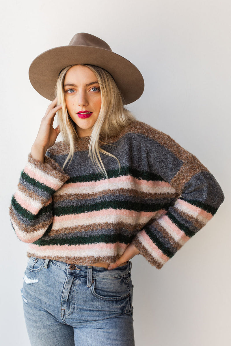 mode, stripes on stripes sweater