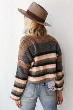 mode, stripes on stripes sweater