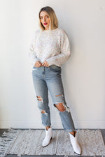 mode, color pop sweater