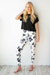 mode, midnight roses leggings