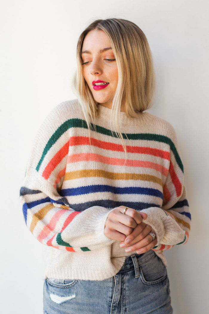 mode, taste the rainbow sweater
