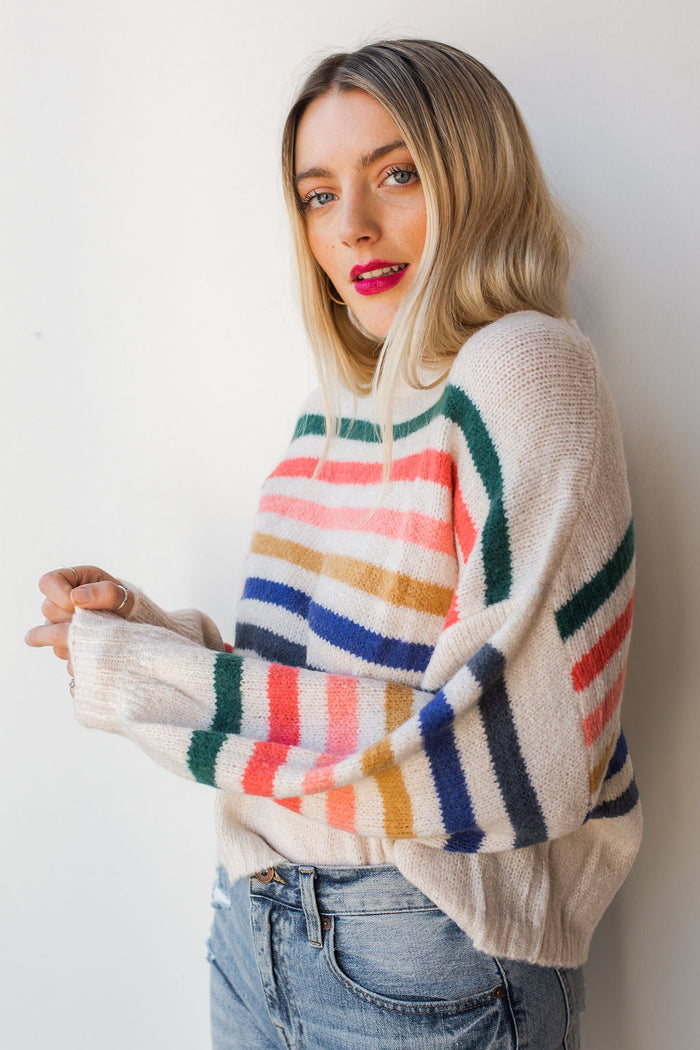 mode, taste the rainbow sweater
