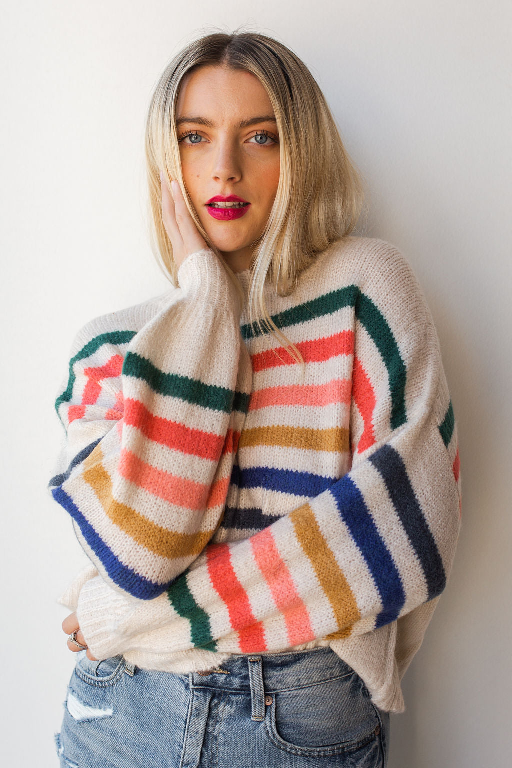 mode, taste the rainbow sweater