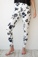mode, midnight roses leggings