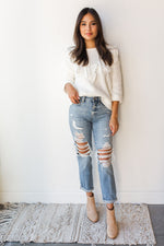 mode, winter frills sweater