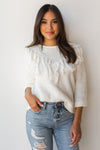 mode, winter frills sweater