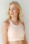 mode, knotted outline racerback sports bra