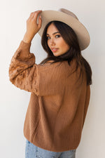 mode, ribbed balloon sleeve sweater