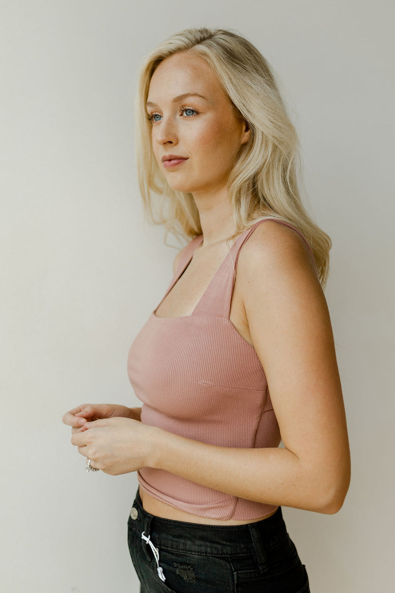 mode, Ellie ribbed square neck tank