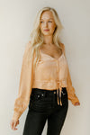 mode, long sleeve button front top