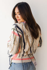 mode, free fall fringe sweater