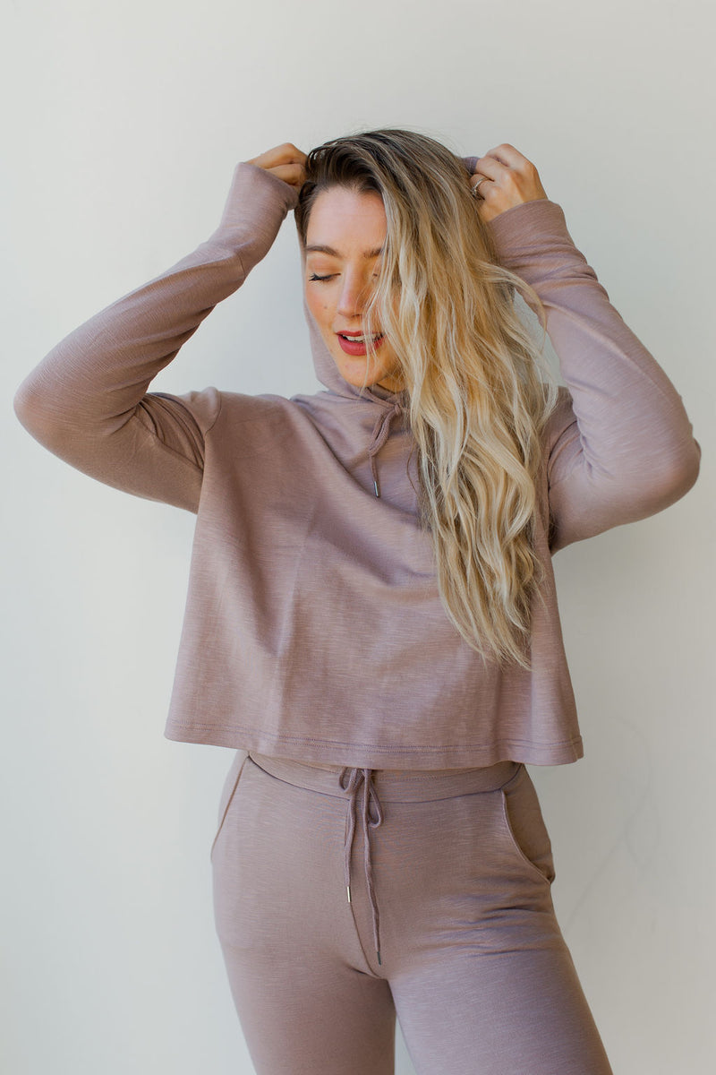 mode, hooded boxy sweatshirt